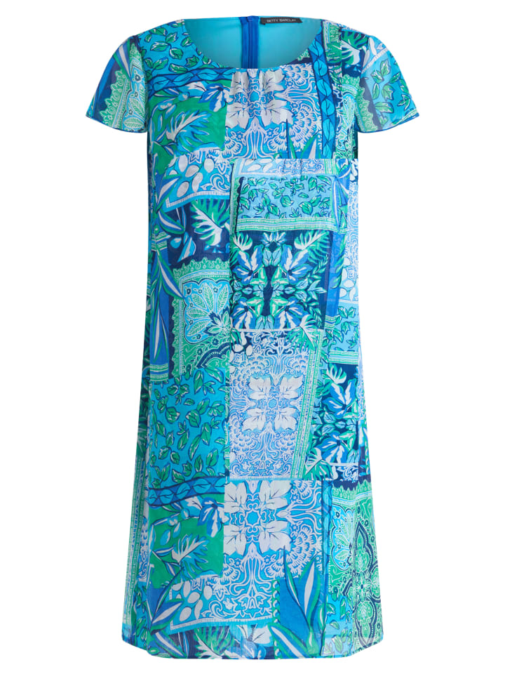 

Короткое платье Betty Barclay Chiffonkleid mit Reißverschluss, цвет Blau/Grün
