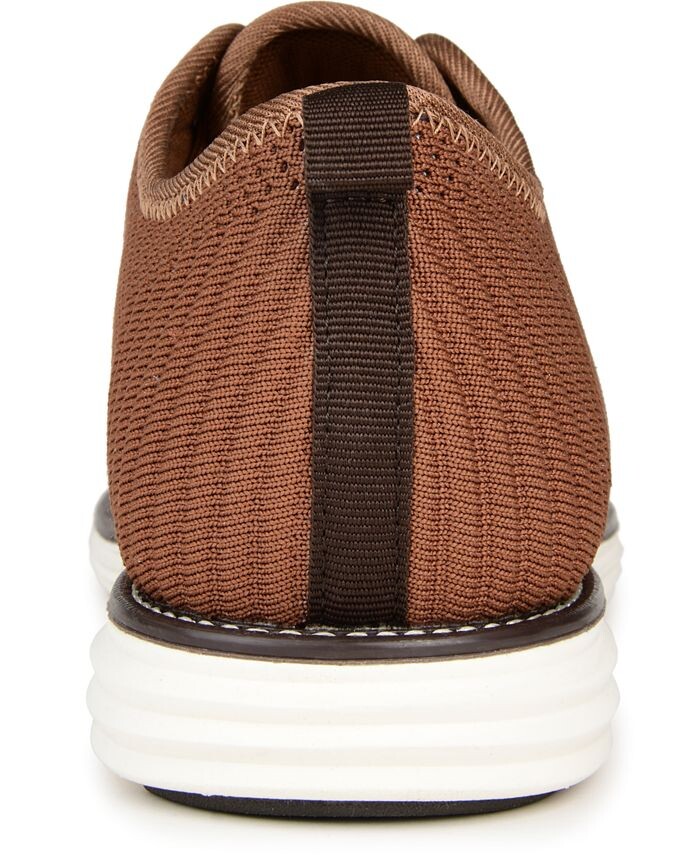 Мужские модельные туфли Novak широкой ширины Tru Comfort из пенопласта со шнуровкой и круглым носком Vance Co., коричневый — фото 3