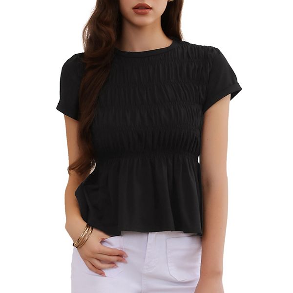 

Женская туника с баской и рукавами-крылышками Inspire Chic, Black, Черный, Женская туника с баской и рукавами-крылышками Inspire Chic, Black