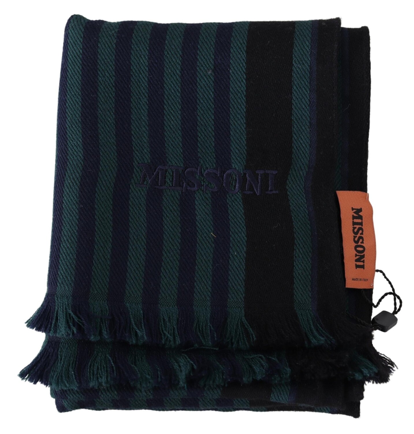 

Мужская шаль унисекс из шерсти в полоску Missoni с запахом на шею, мультиколор