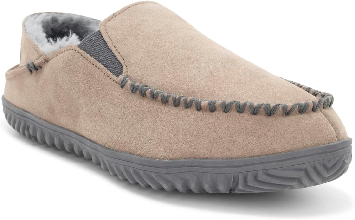 

Мужские тапочки Staheekum с доставкой до порога, водоотталкивающий замш с подкладкой из искусственного меха и амортизирующей стелькой, Taupe