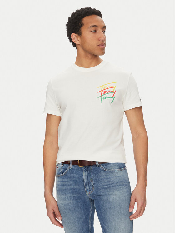 

Футболка обычного кроя Twisted Signature DM0DM20771 Tommy Jeans, белый