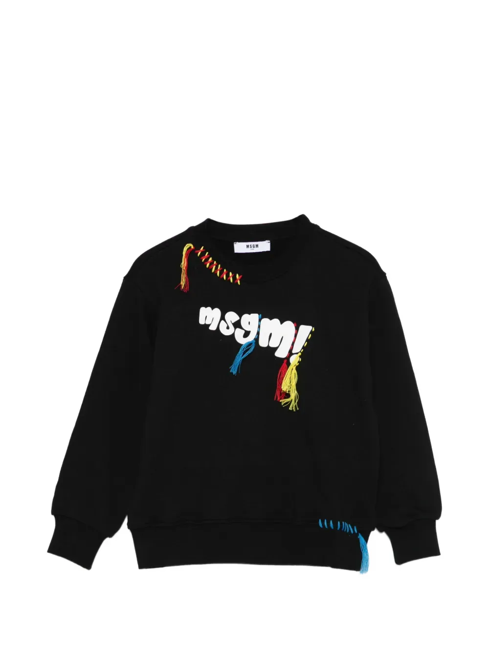 Свитшот с логотипом MSGM Kids, черный