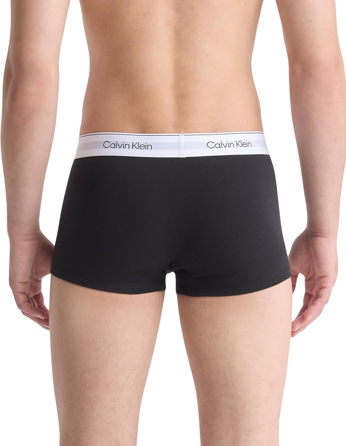 Комплект из 3 трусов-боксеров Calvin Klein с низкой посадкой, мужские, Icon, хлопковый стрейч, 3 Black — фото 2