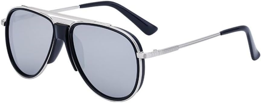 

Овальные солнцезащитные очки в стиле стимпанк для мужчин, модные солнцезащитные очки в стиле панк, роскошные солнцезащитные очки в металлической оправе с защитой от УФ-излучения UV400 TYUVIVO, C6silver