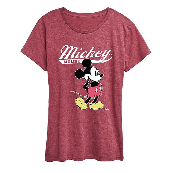 

Женская футболка с принтом Mickey Mouse Varsity Disney, Heather Dark Red, Красный, Женская футболка с принтом Mickey Mouse Varsity Disney, Heather Dark Red