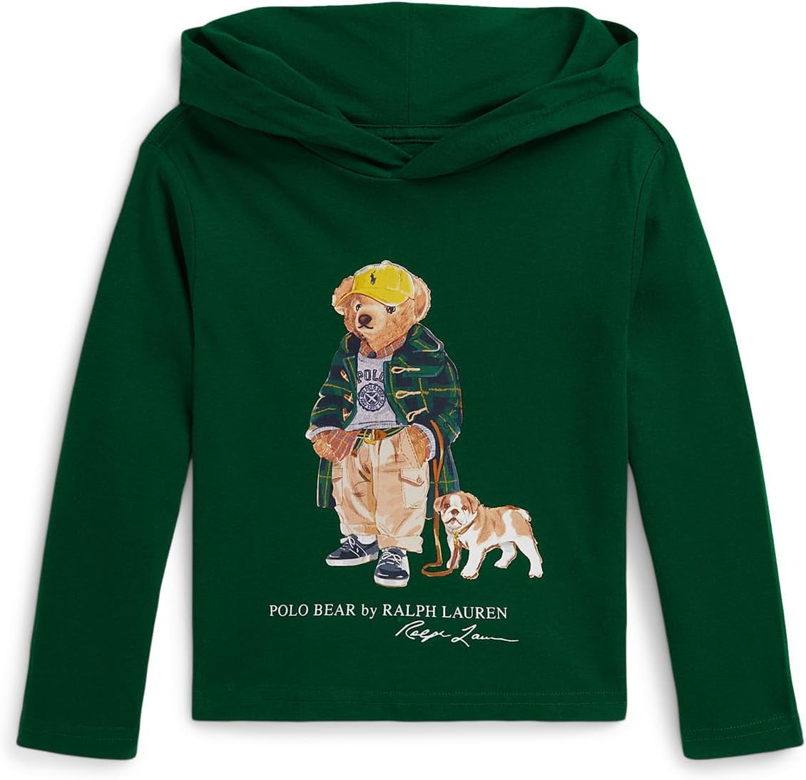 

Футболка Polo Ralph Lauren Kids Polo Bear Cotton Hooded Tee, цвет New Forest