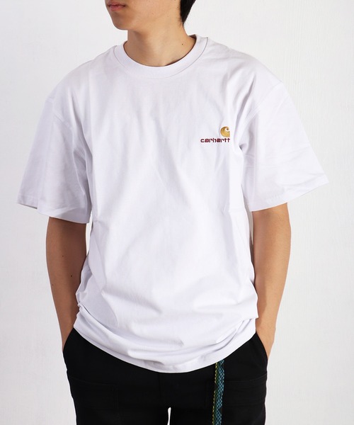 

Футболка с коротким рукавом, вышитый логотип, 100% органический хлопок Carhartt WIP, белый