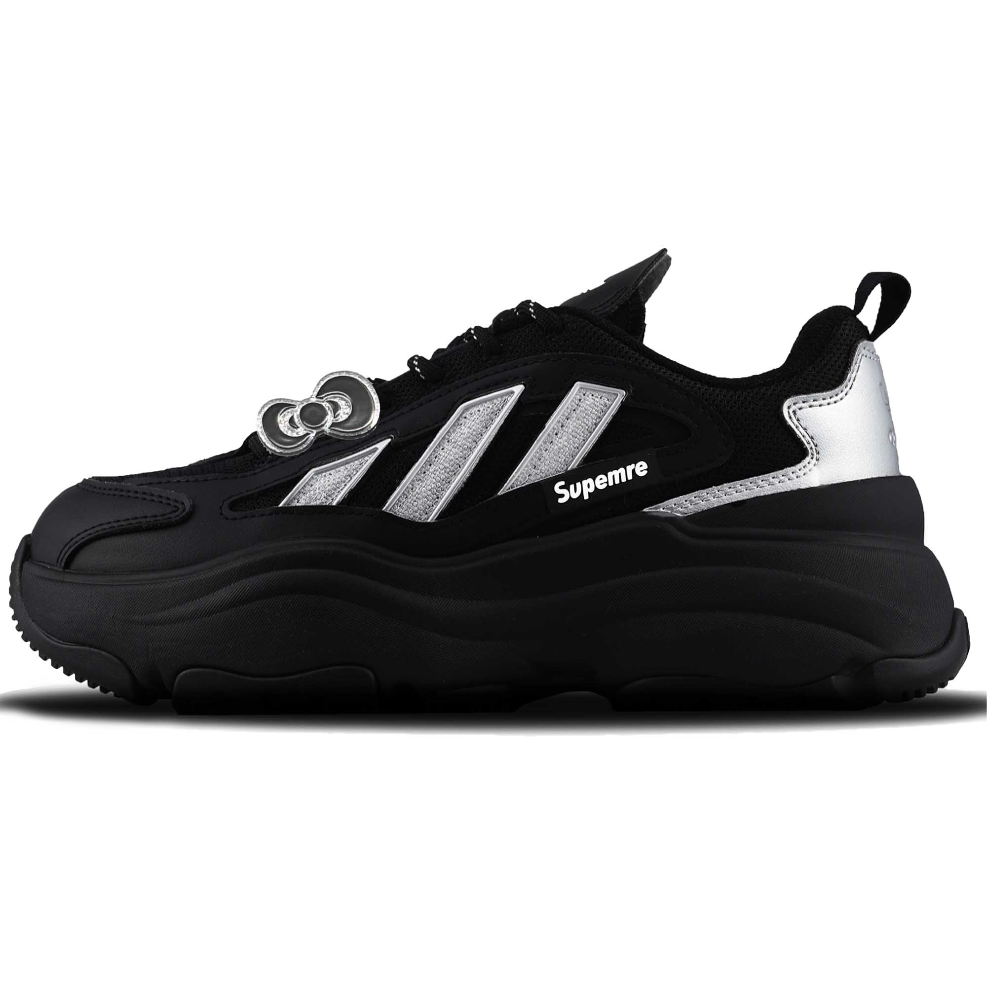 

Adidas Originals OZGAIA Galaxy Appointment Height Increasing Thermal Low top Chunky Sneakers Unisex Black Silver