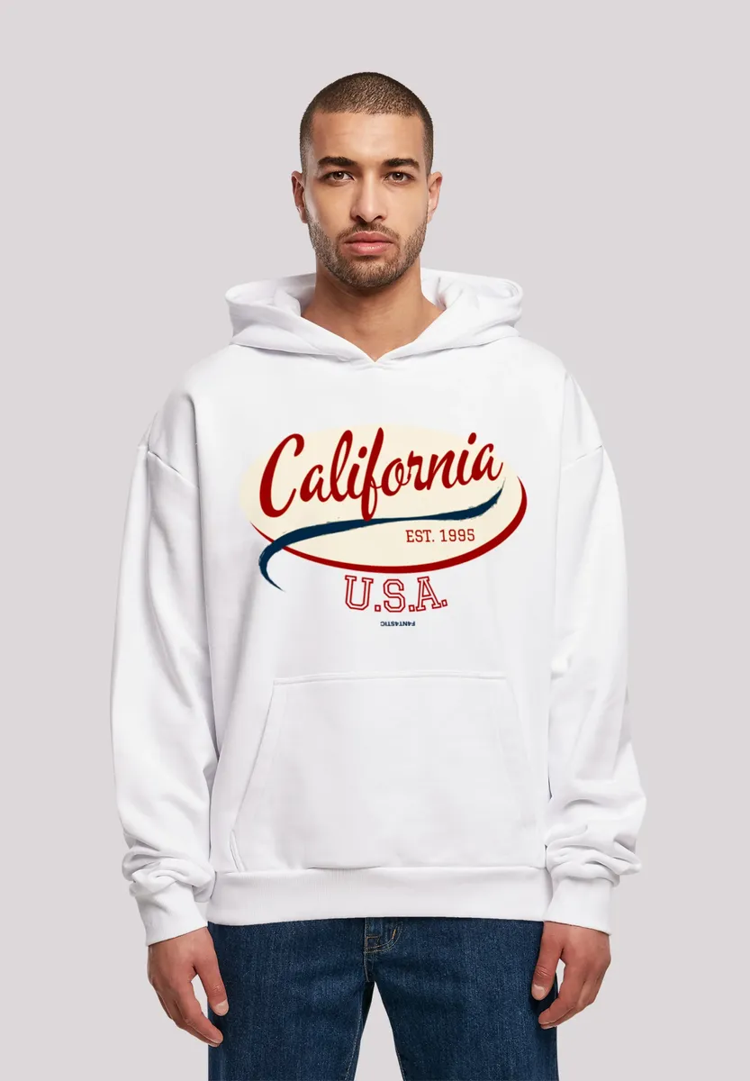

Толстовка F4NT4STIC "California OVERSIZE HOODIE", принт, белый