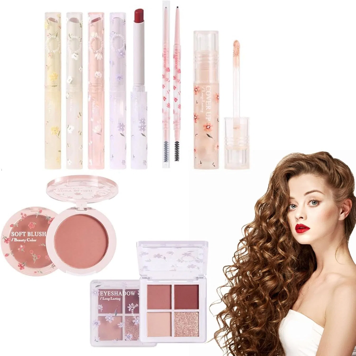 Набор косметики для начинающих Full Makeup Kit, 8 предметов, белый — фото 3