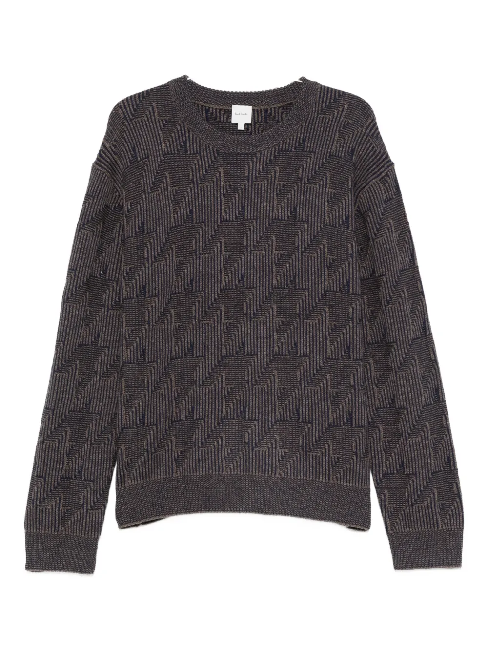 

Свитер с геометрическим узором Paul Smith, коричневый