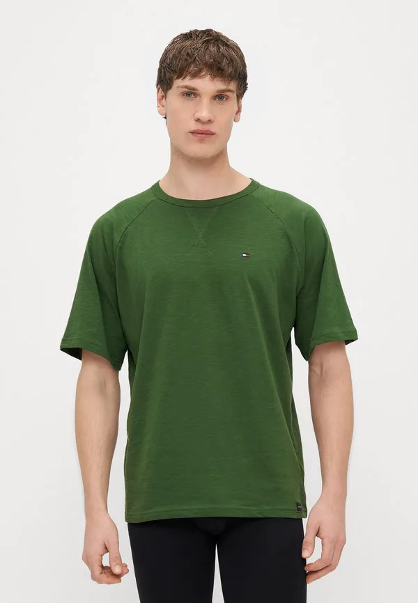 Футболка-Пижама с текстурированным рукавом реглан для отдыха и дома. Tommy Hilfiger, Mountain Pine