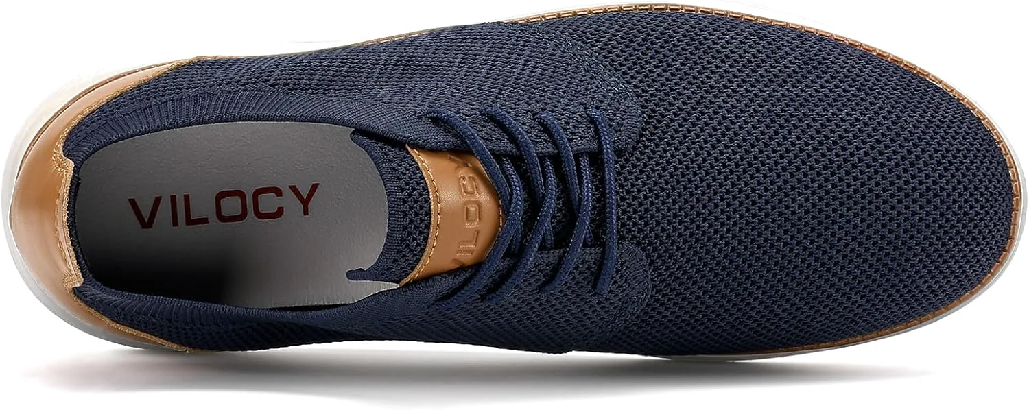 

Мужские модные кроссовки VILOCY, повседневная обувь для прогулок, деловые оксфорды, удобные, дышащие, легкие теннисные туфли, темно-синий
