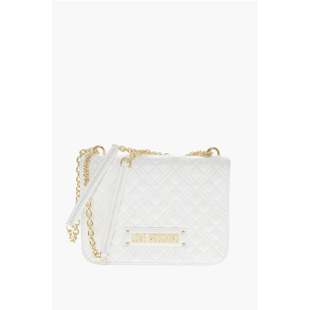

Белая полиэтиленовая сумка через плечо Moschino, White