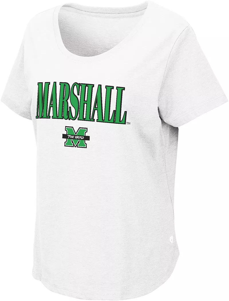 

Женская белая футболка Colosseum Marshall Thundering Herd