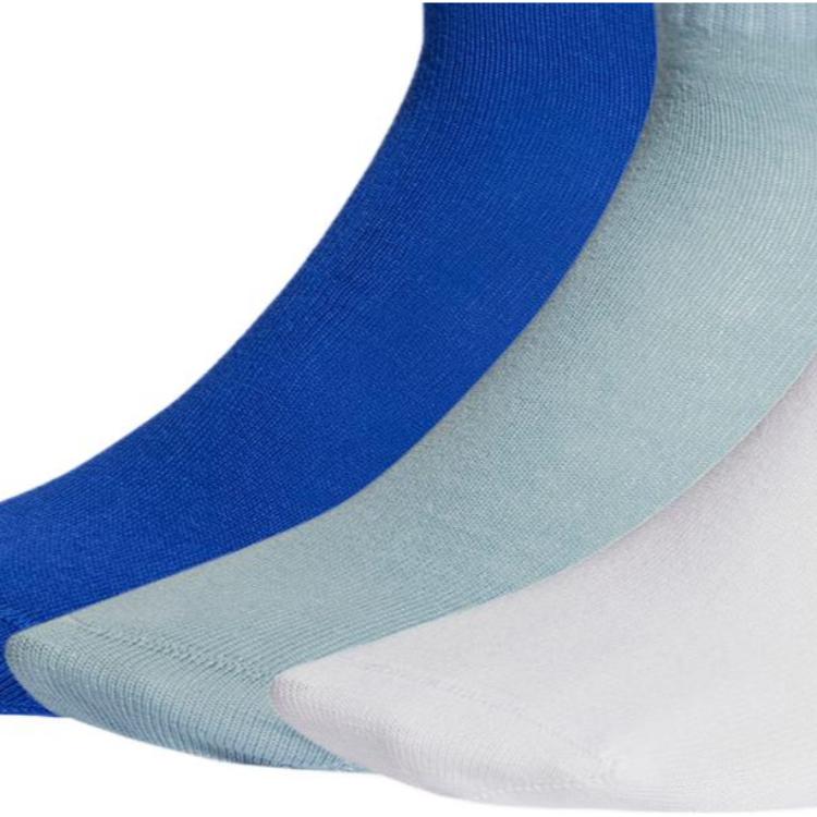 Носки Mid-Calf 3 пары Унисекс Комплект из 3 пар Adidas Originals (Белый+Волшебный серый+Полуфлуоресцентный синий) — фото 4