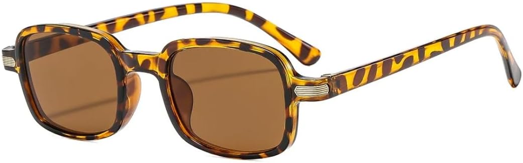 

Ретро-солнцезащитные очки квадратной формы в черепаховой оправе для женщин, универсальные, с рисунком «рисовый ноготь», в стиле панк, для мужчин, с защитой от УФ-излучения UV400 UATXTAU, Hawksbill Tea