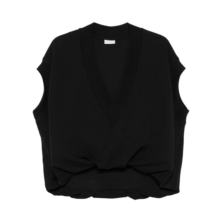 

Толстовка Dries Van Noten V-Neck Sweatshirt 'Black', черный