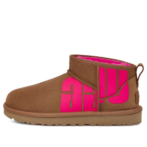 Кроссовки classic ultra mini broken logo 'chestnut pink' Ugg, мультиколор