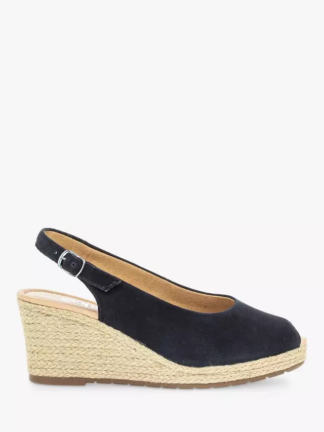 

Сандалии Gabor Tandy Wide Fit Peep Toe Wedge, цвет dark blue