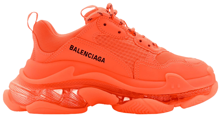 Кроссовки Balenciaga Wmns Triple S Sneaker 'Clear Sole - Orange', оранжевый