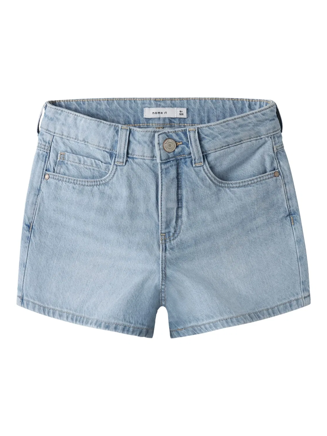Шорты джинсовые с высокой талией Name it, light blue denim