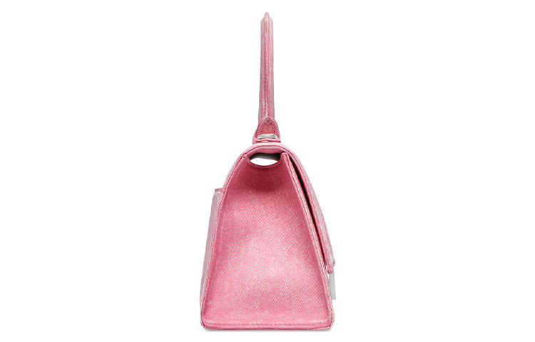 Часовая овчинная сумка через плечо, кросс-боди, дамская сумочка-труба розовый Balenciaga — фото 4