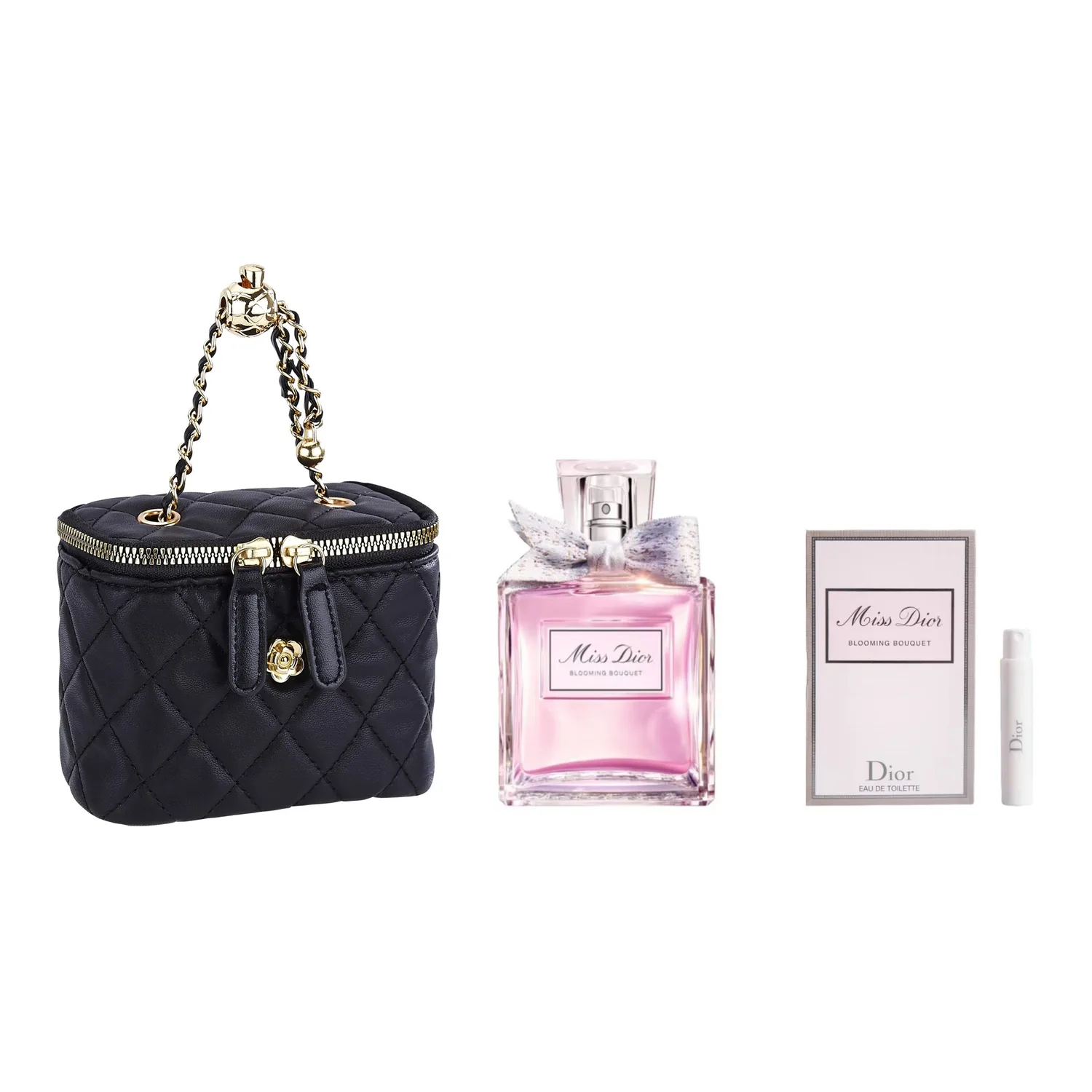 DIOR Набор духов Floral Sweetheart, туалетная вода с цветочным ароматом лимон, роза, пион, белый мускус 30 мл/50 мл/100 мл, Dior Floral Sweetheart Eau De Toilette 100ML+Floral Sweetheart Experience Pack+Mini Shoulder Bag — фото 2