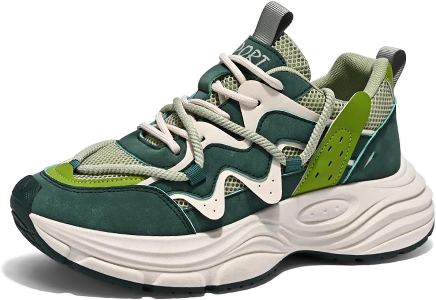 

Мужские кроссовки GSIGUL для бега по шоссе, тенниса и ходьбы, нескользящие повседневные спортивные кроссовки для тренажерного зала, зеленый