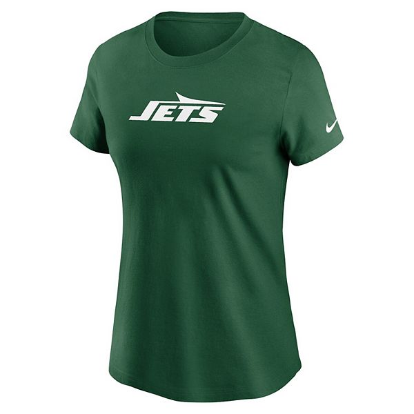 Женская зеленая футболка New York Jets с основным логотипом Nike — фото 3
