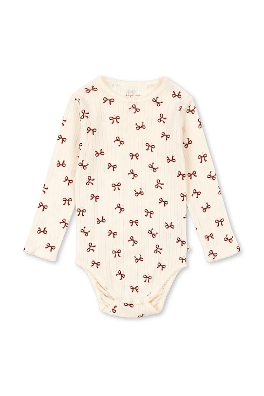 

Хлопковый детский боди MINNIE BODY GOTS Konges Sløjd, бежевый