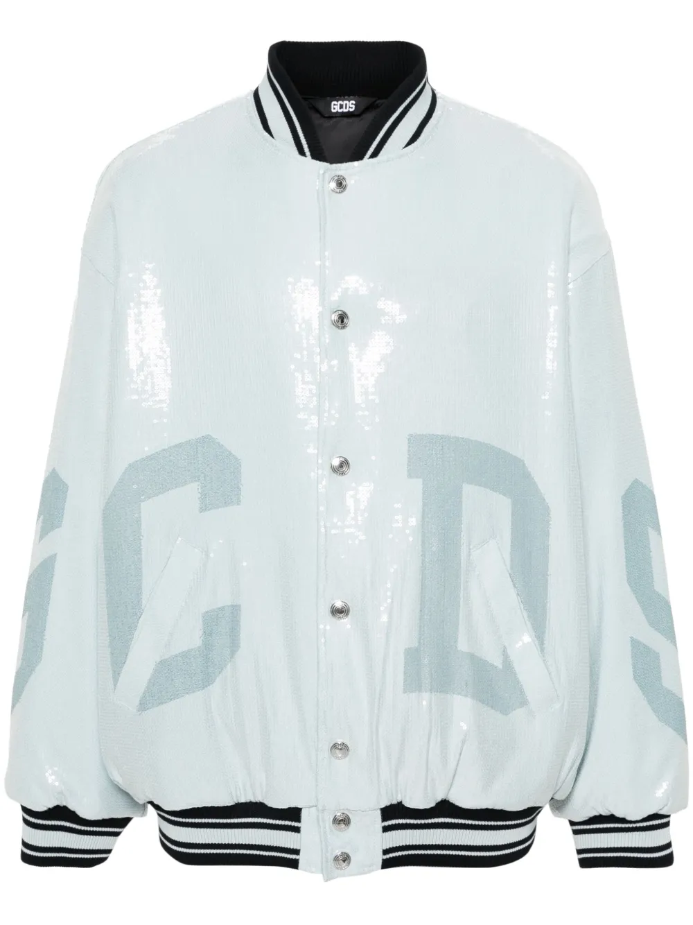 

Бомбер Sequins Varsity Logo GCDS, синий