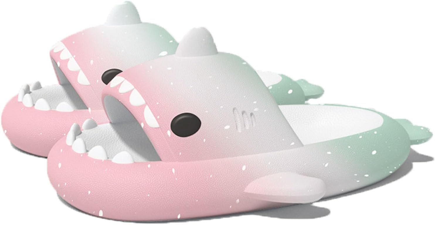 

Тапочки Акула со светящимися элементами, Забавные тапочки Облачная Акула, Унисекс, EVA Акула со светом Generic, зеленый/розовый/персиковый