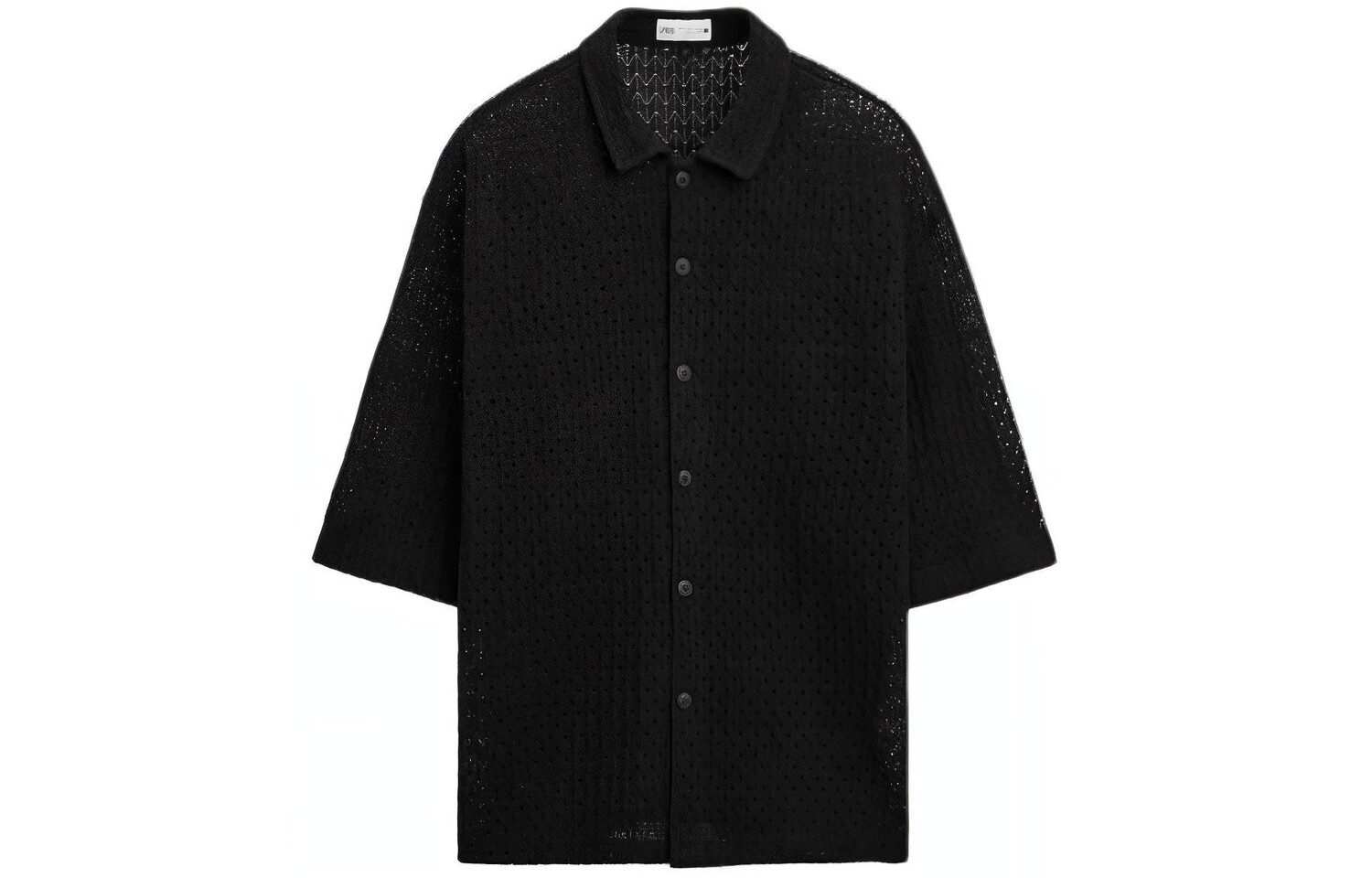 

Рубашка мужская черная Zara, черный