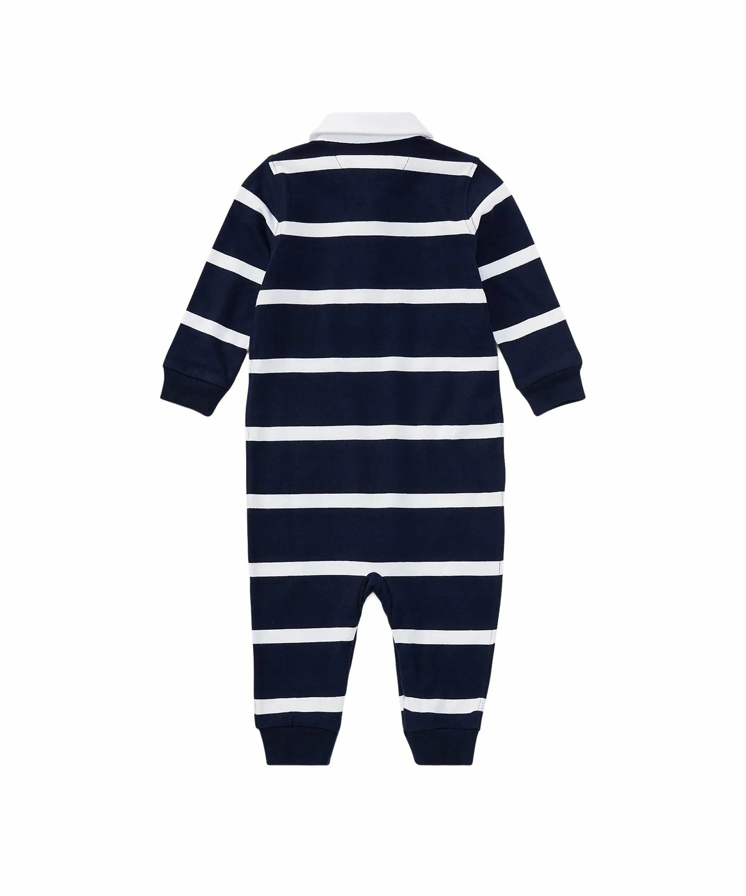 Детский полосатый хлопковый комбинезон для регби Polo Ralph Lauren, 410 Navy — фото 2