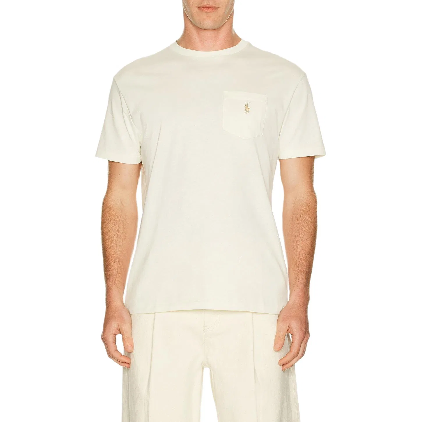 Футболка мужская Polo Ralph Lauren Cream — фото 3