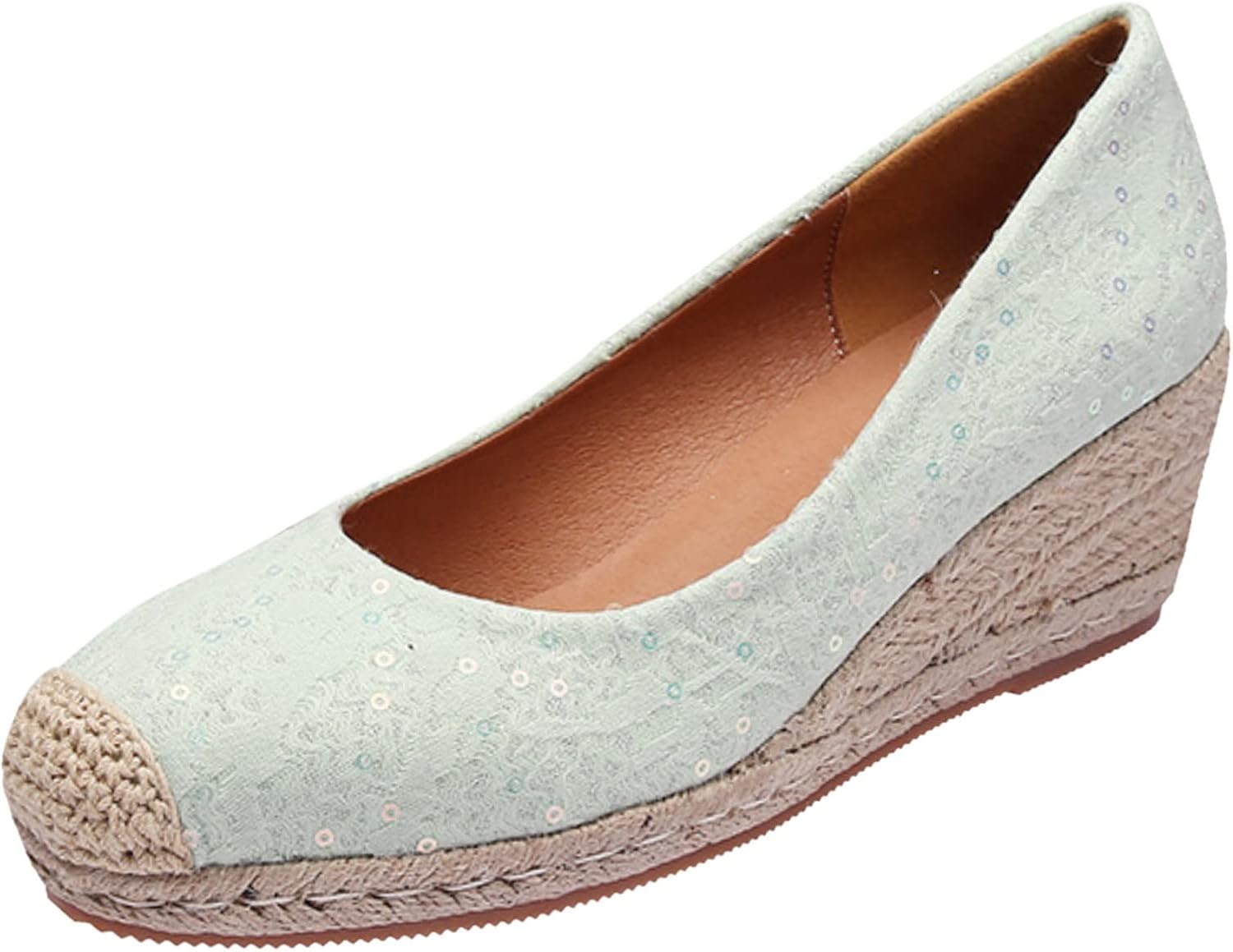 

Модные эспадрильи на высоком каблуке с пайетками, туфли-слипоны для повседневной носки, вечеринки или свадьбы, танкетки, мужские кожаные с открытым носком Generic, зеленый