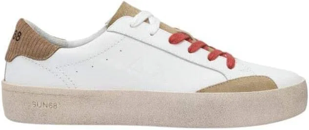 Кожаные кроссовки SUN68 Street Fox, White