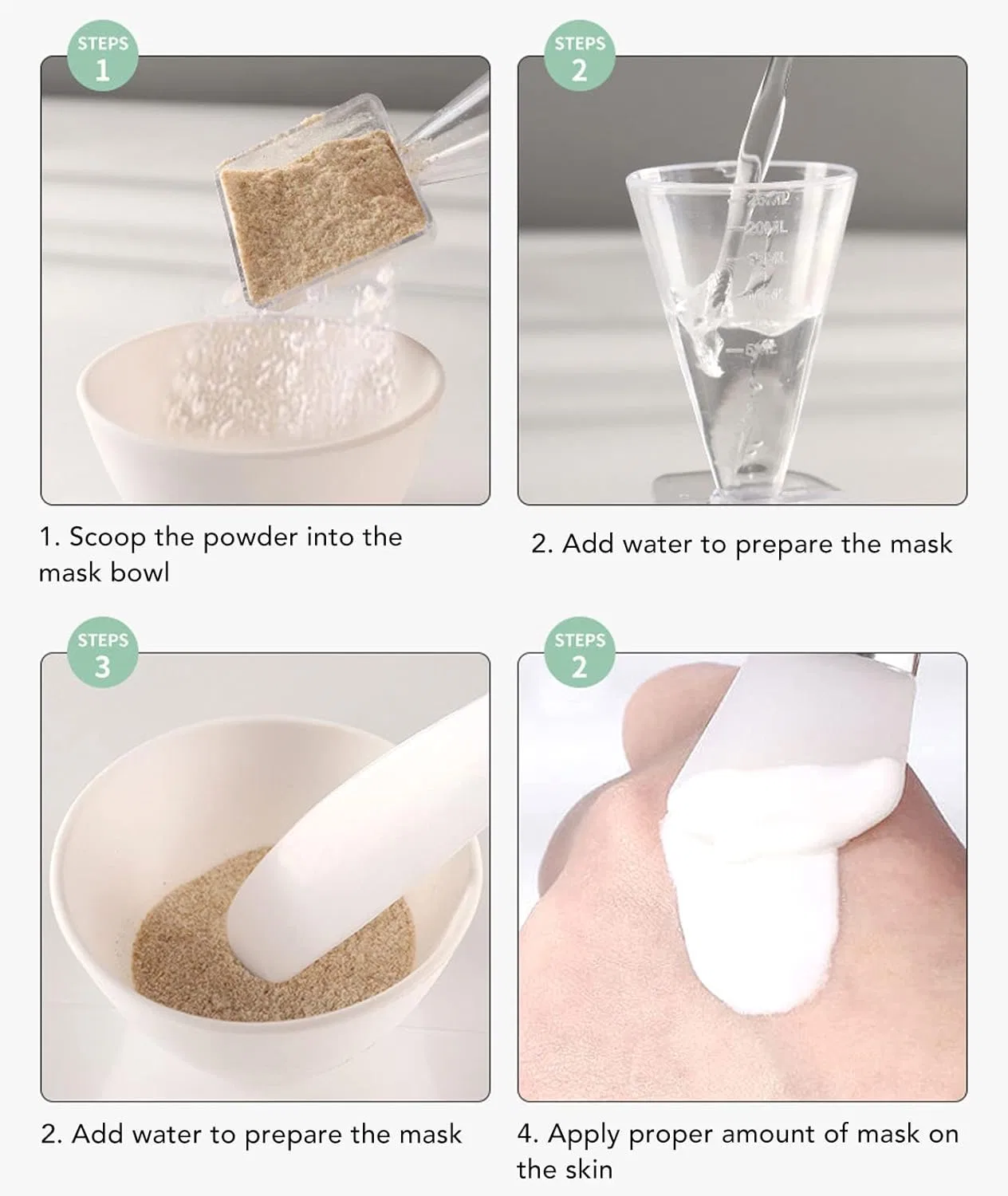 Набор для смешивания косметики Silicone из 3 предметов: миска, кисть, лопатка Sdaad — фото 3