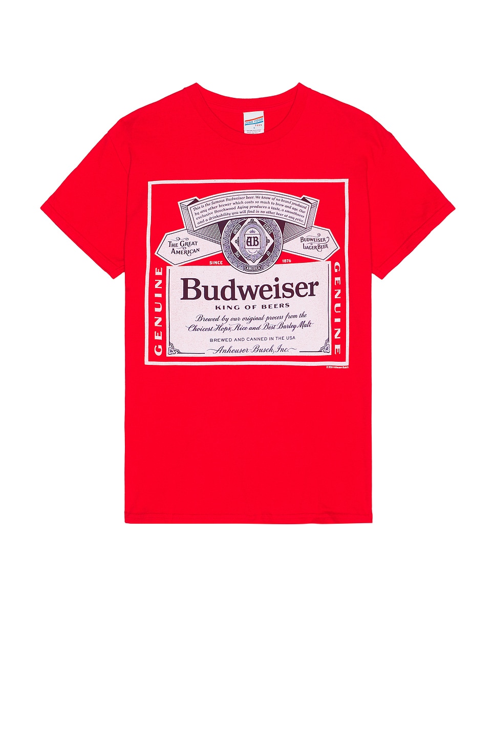 

Футболка с надписью «король пива» от budweiser Junk Food, красный