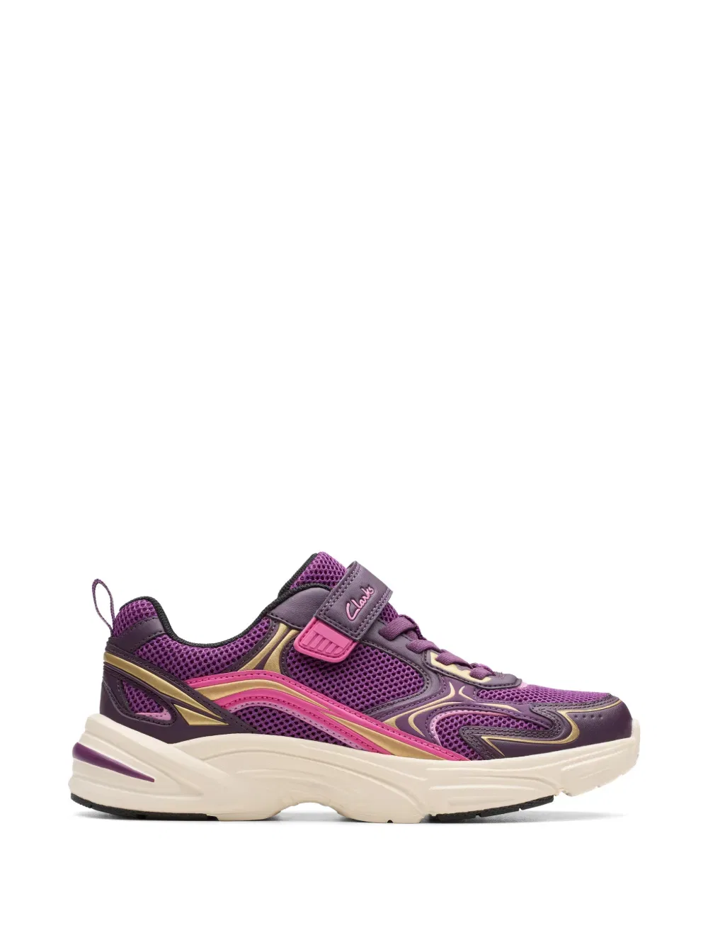 Кроссовки Crafton move с ремешком на липучке Clarks Kids, фиолетовый — фото 2