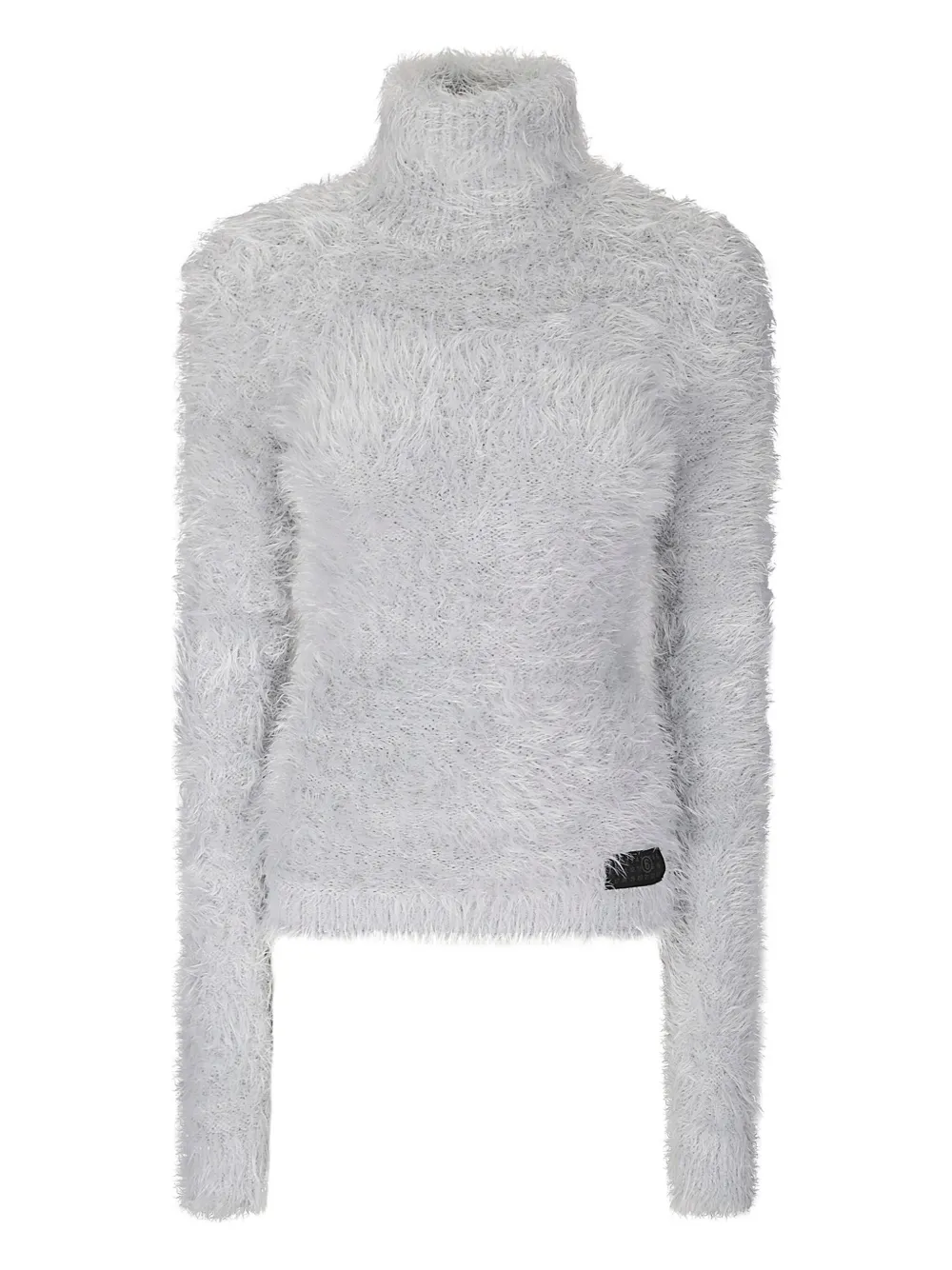 

Пушистый свитер с высоким воротом MM6 Maison Margiela, серый