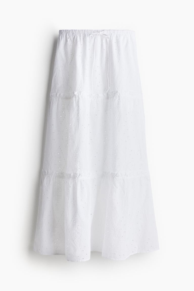

Юбка с английской вышивкой H&M, белый