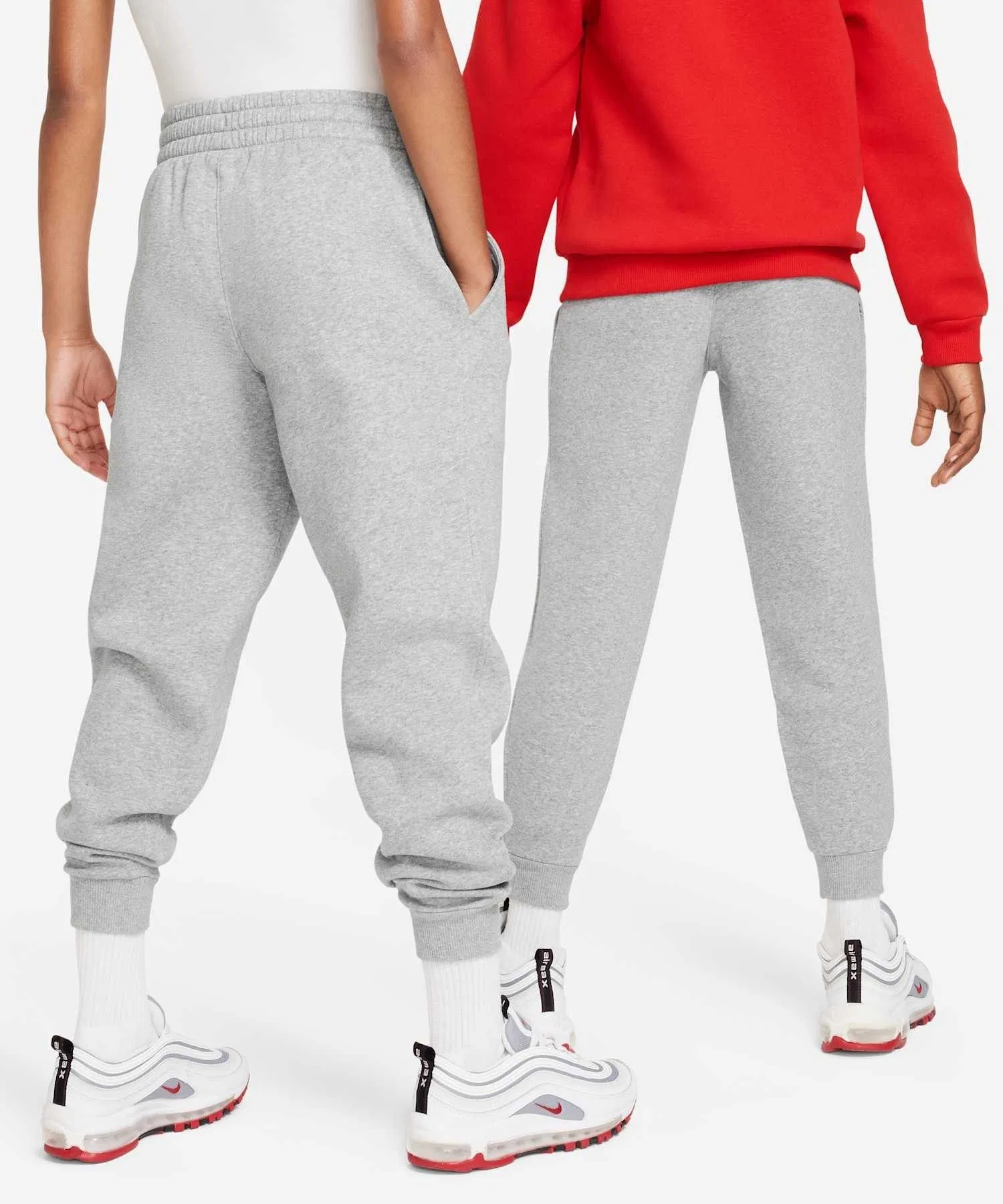 《В наличии комплект》 Детские флисовые спортивные брюки Nike Sportswear Club / Детские флисовые спортивные брюки Nike Sportswear Club FD3008-063 темно-серый меланж — фото 2