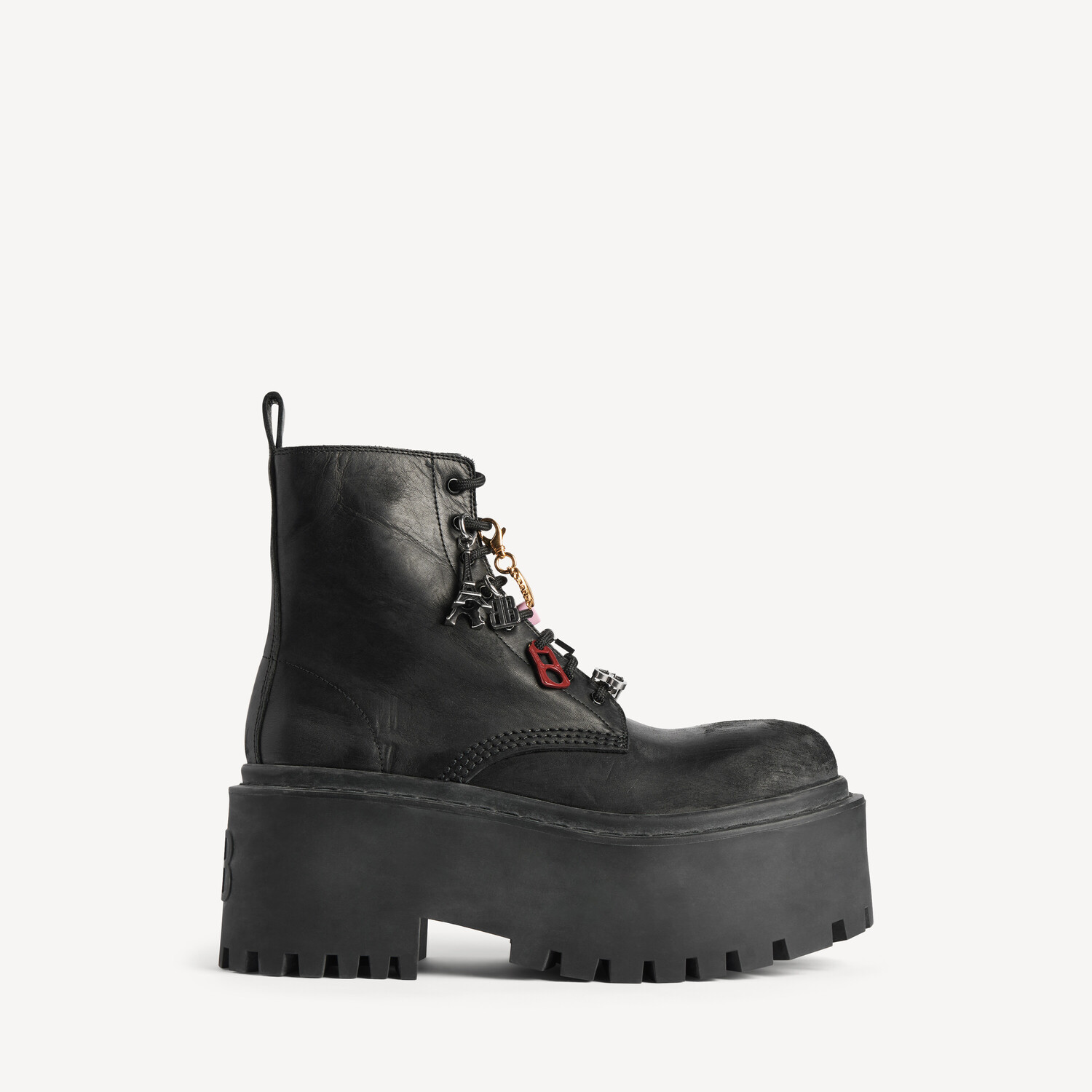 BALENCIAGA Женские ботильоны Strike на платформе с подвесками, в черном/многоцветном исполнении