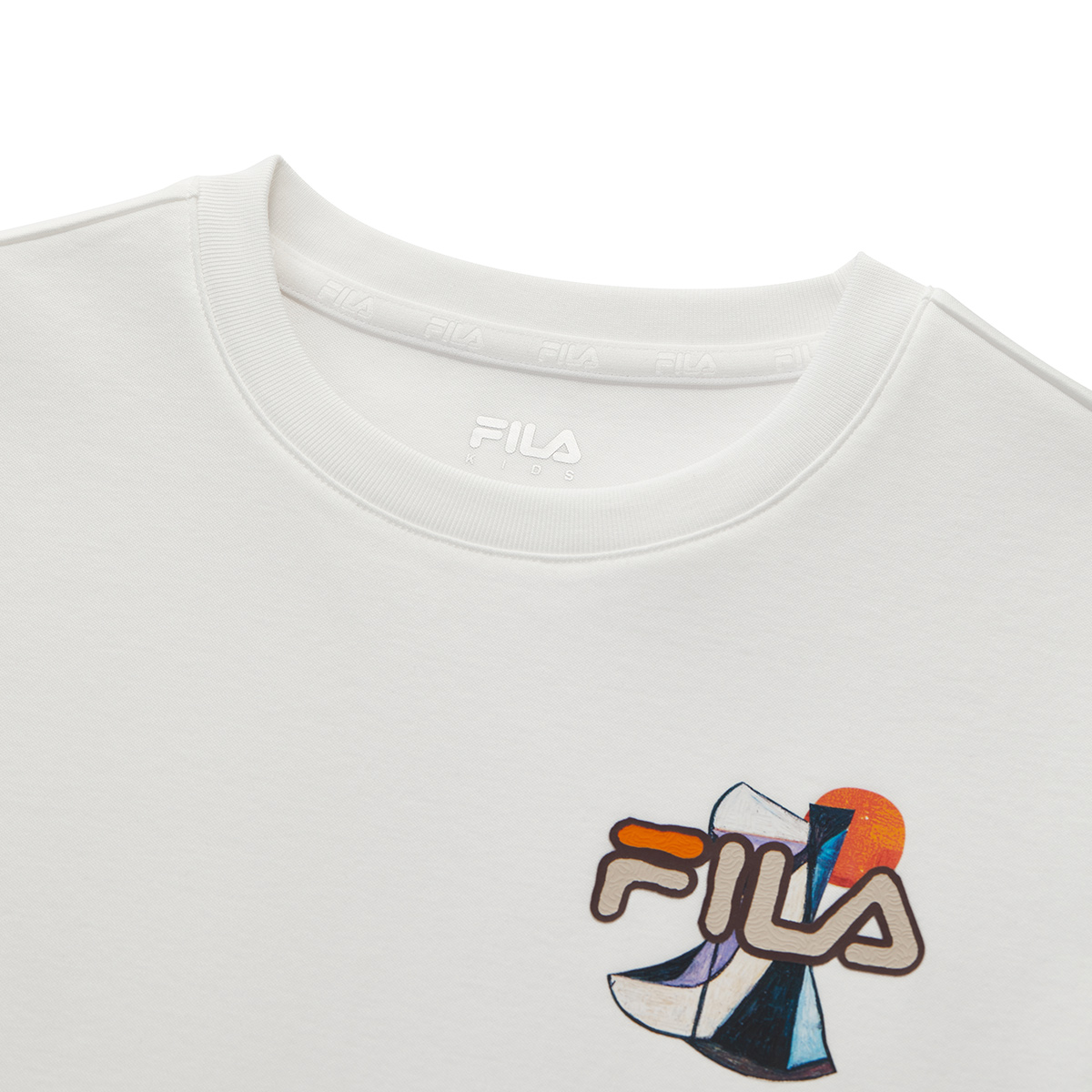 FILA KIDS Футболка с длинным рукавом Cloud White Kids' — фото 3