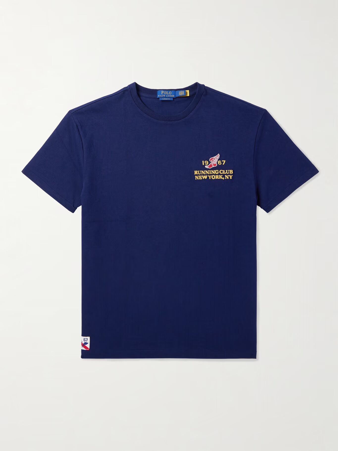 

Футболка из хлопкового джерси с вышивкой POLO RALPH LAUREN, темно-синий