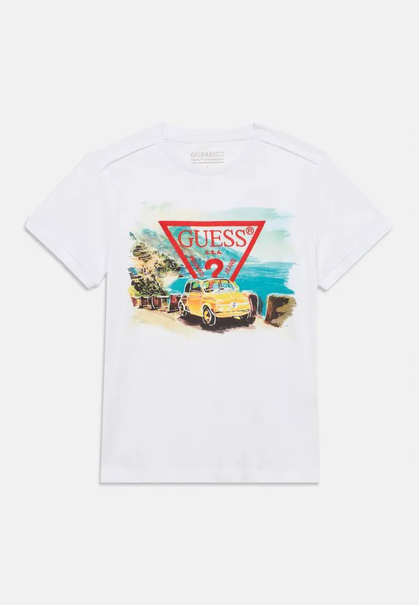 Детская футболка с принтом Guess, Pure White
