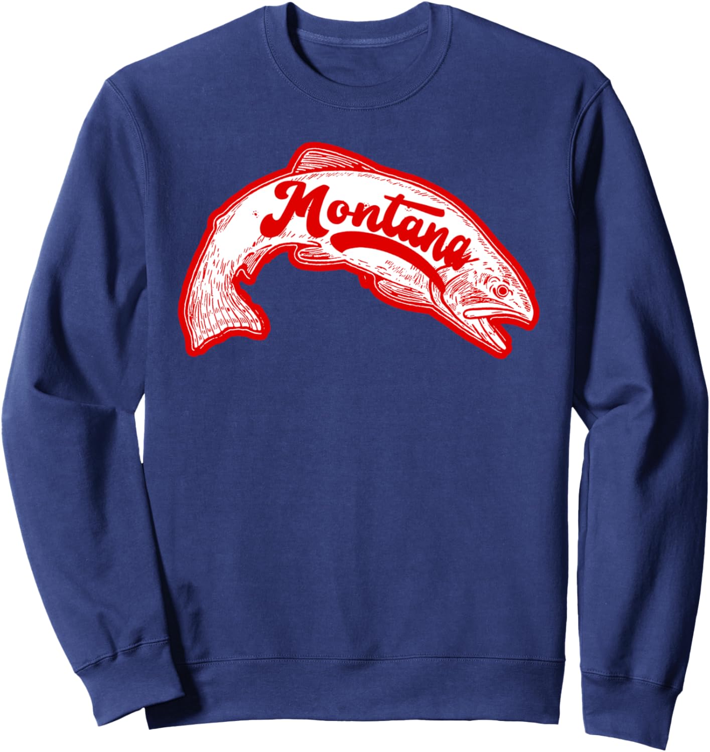 

Футболка с винтажным рисунком рыбака-нахлыстника в стиле ретро, Монтана The Public Lands Outdoor Lab, темно-синий